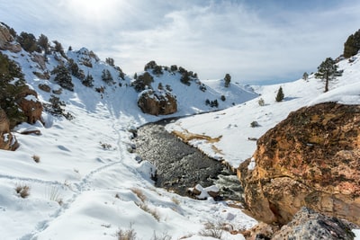 雪地里的高山